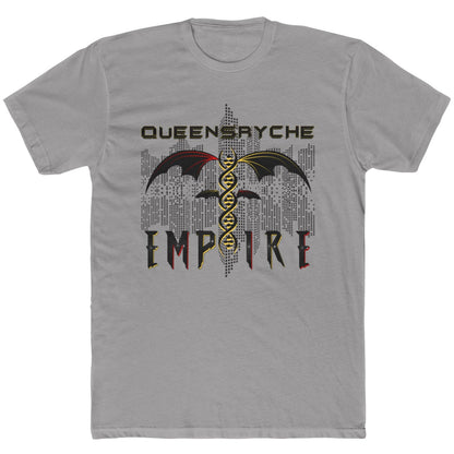 Queensrÿche Empire T-Shirt - 80s Power Metal Band Logo with DNA & Bat Wings - Band Merch for Fans