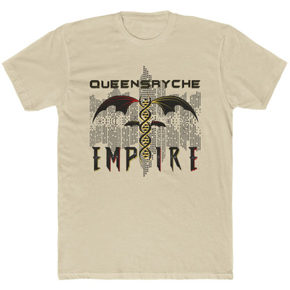 Queensrÿche Empire T-Shirt - 80s Power Metal Band Logo with DNA & Bat Wings - Band Merch for Fans