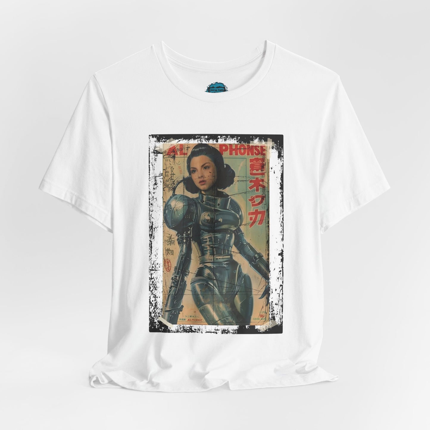 Asian Cyberpunk Poster Tee | Japanese Streetwear Anime Sci-Fi T-Shirt