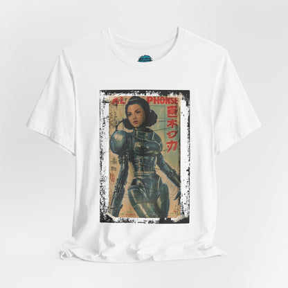 Asian Cyberpunk Poster Tee | Japanese Streetwear Anime Sci-Fi T-Shirt