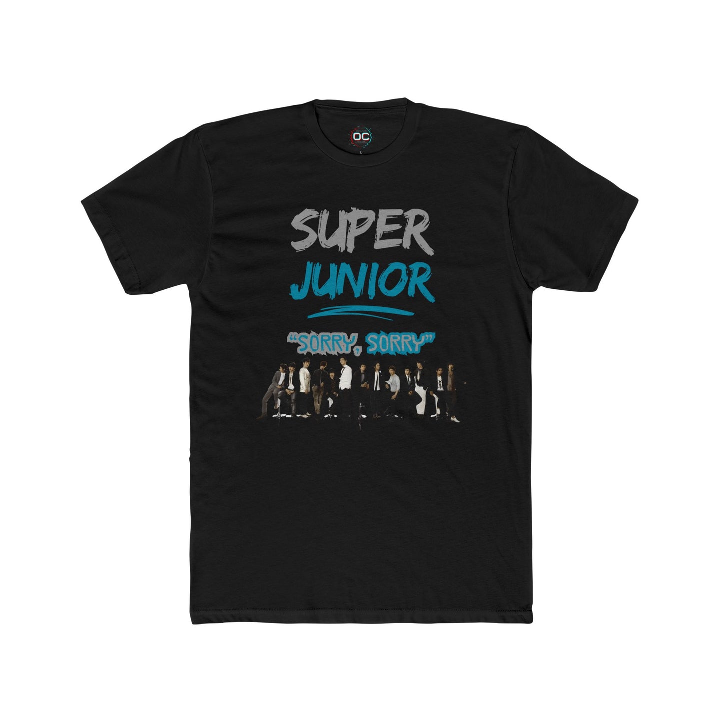 Super Junior K-Pop Tribute Tee | 'Sorry, Sorry' Paint Splatter Logo Shirt