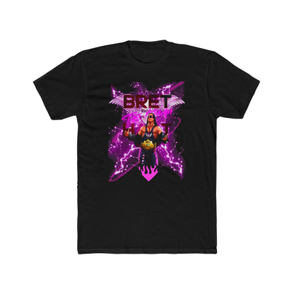 Bret "Hitman" Hart Wrestling T-Shirt - Pink & Black Cartoon Glory!