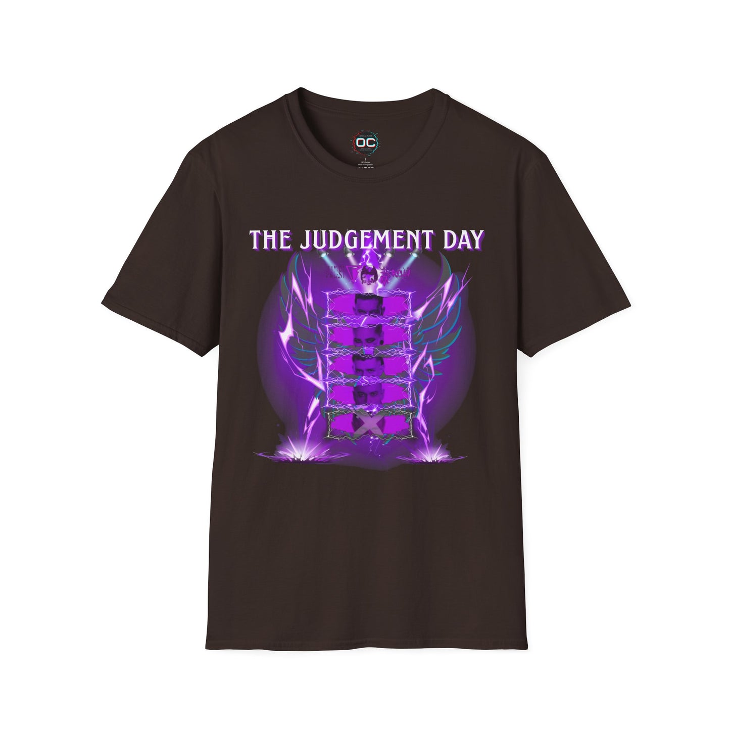 The Judgment Day Tribute T-Shirt "No More Edge" – Lightning Design Featuring Balor, Ripley, Mysterio, & Priest