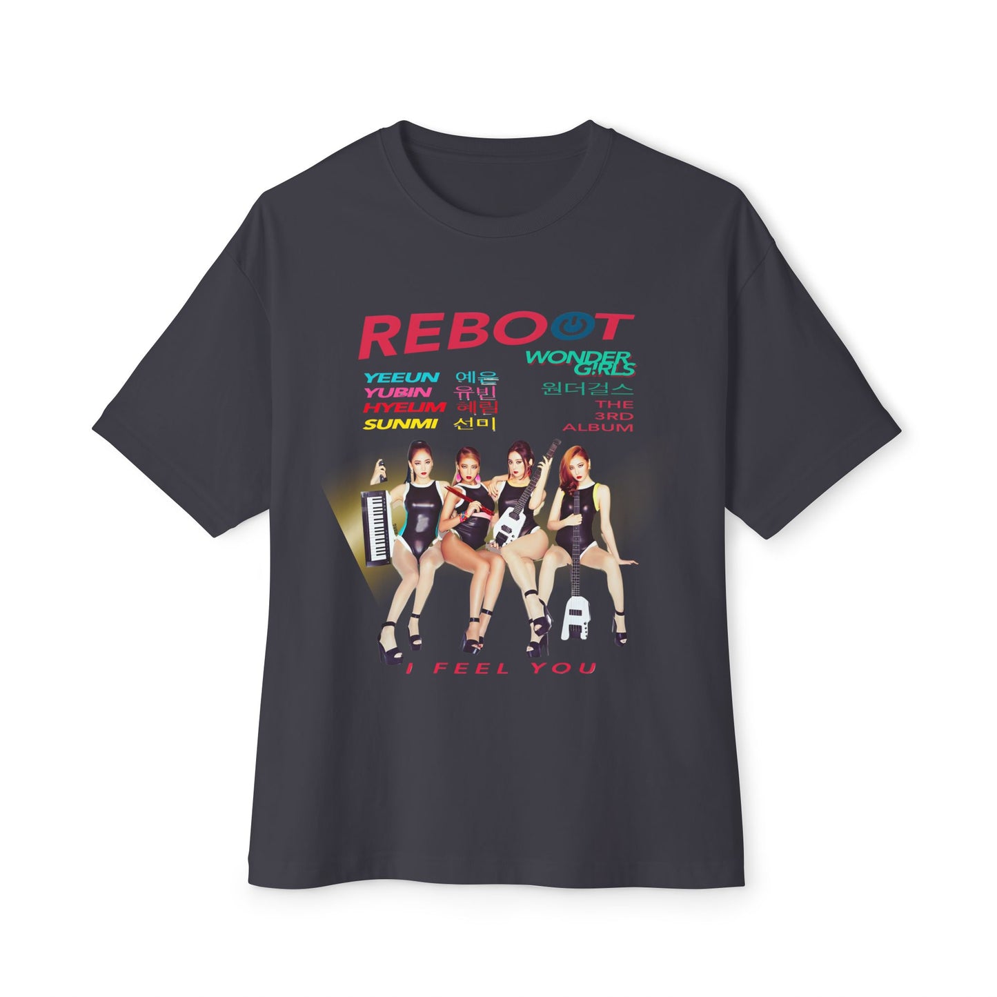 The Girls of Wonder 'Reboot' Oversized Boxy Comeback Tee | Legendary KPop Girl Group T‑Shirt