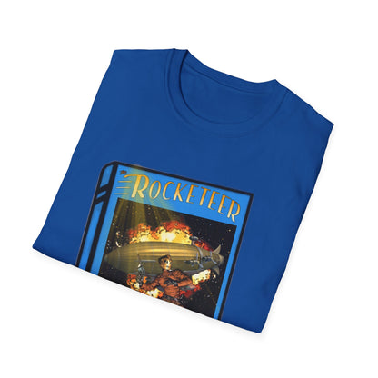 Pulp Rocket Man Tribute Tee | Vintage Book Cover Blast-Off T-Shirt
