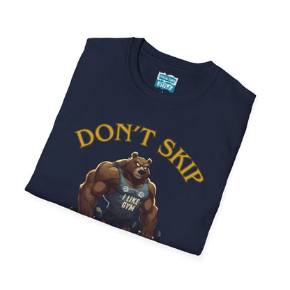 Don’t Skip Leg Day Tee | Funny Gym Bear Workout T-Shirt