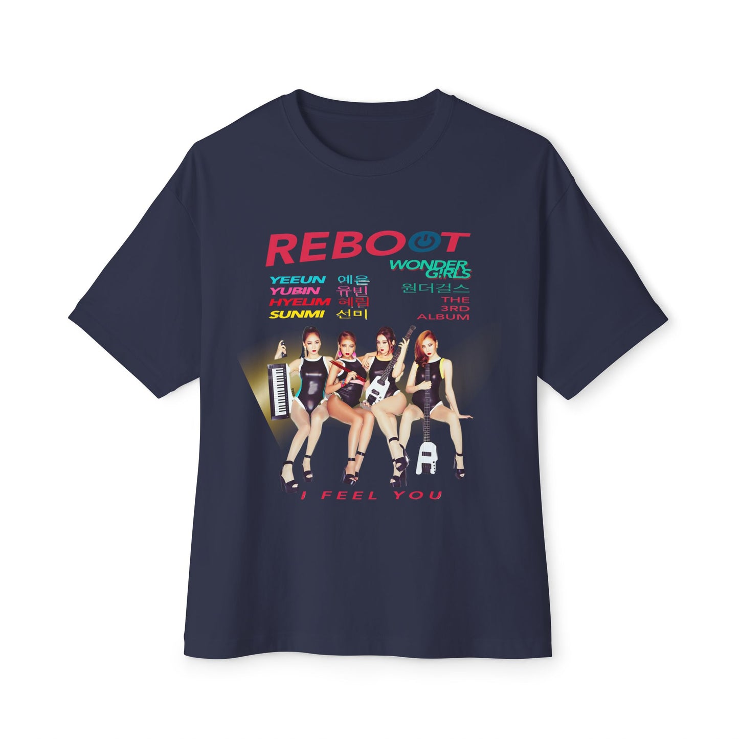 The Girls of Wonder 'Reboot' Oversized Boxy Comeback Tee | Legendary KPop Girl Group T‑Shirt