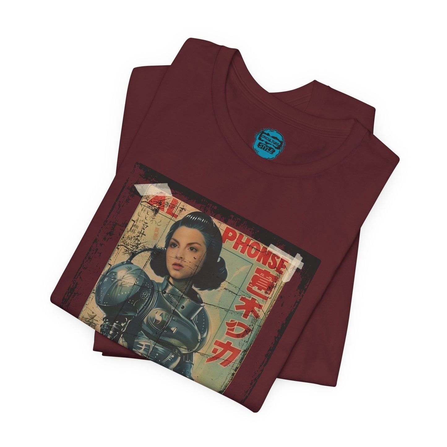 Asian Cyberpunk Poster Tee | Japanese Streetwear Anime Sci-Fi T-Shirt