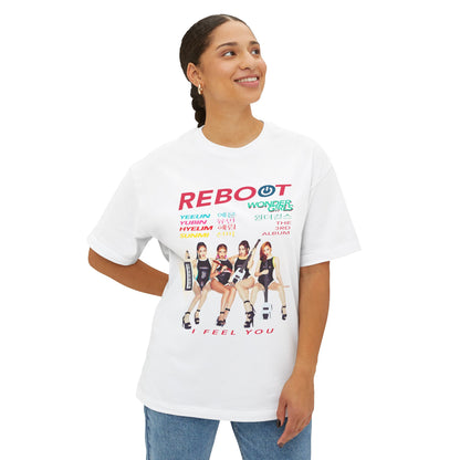 The Girls of Wonder 'Reboot' Oversized Boxy Comeback Tee | Legendary KPop Girl Group T‑Shirt