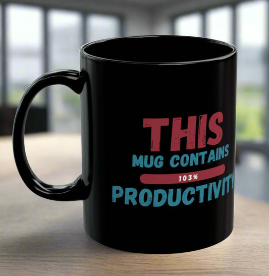 103% Productivity And Climbing Mug - In Black