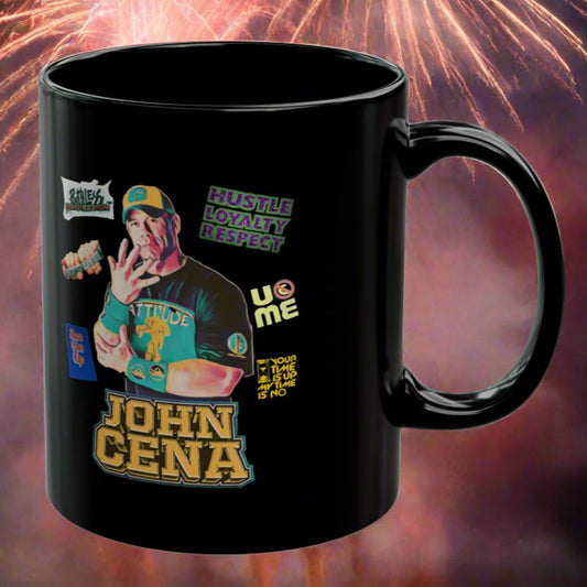 John Cena Motivational Black Mug - 11oz & 15oz - Perfect Gift for Wrestling Fans