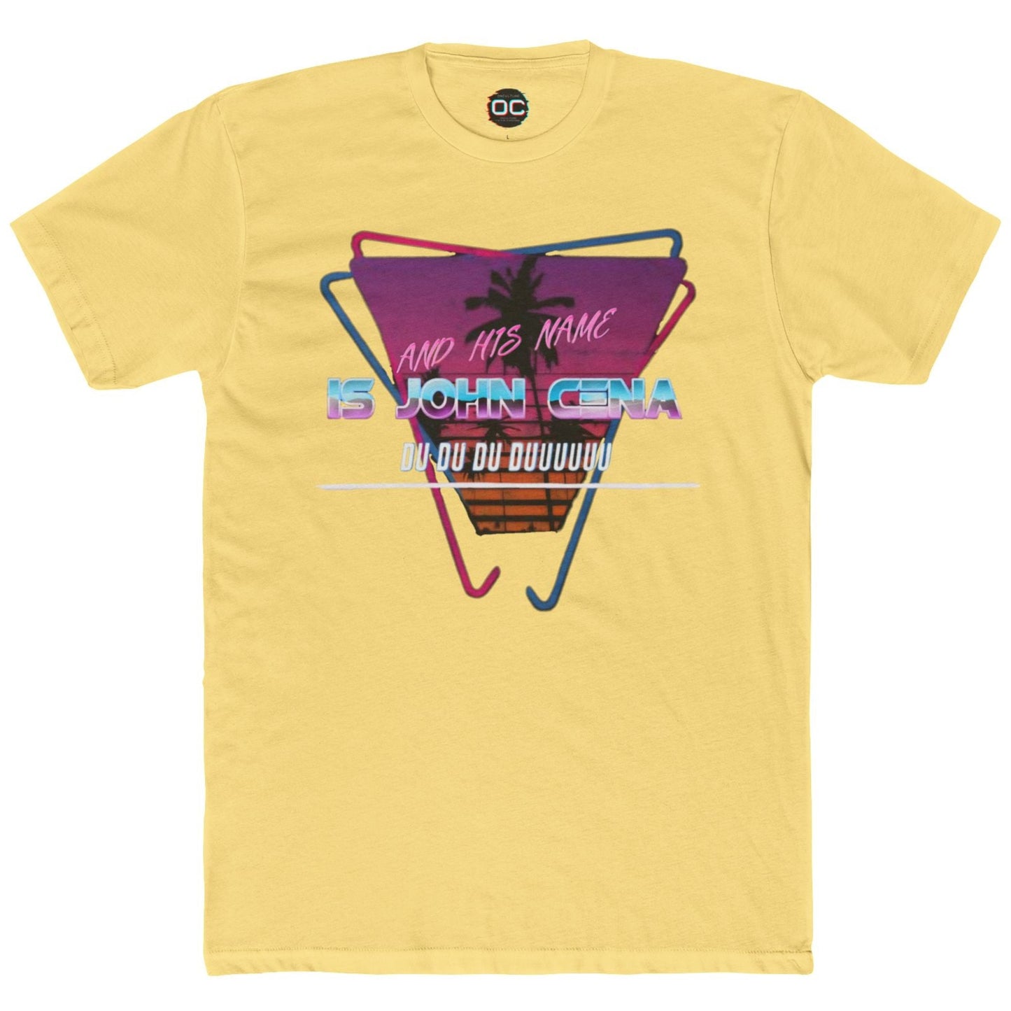 John Cena Meme T-Shirt - Retro 80s 'And His Name Is' Design | An IWC Inspired Funny Wrestling Tee