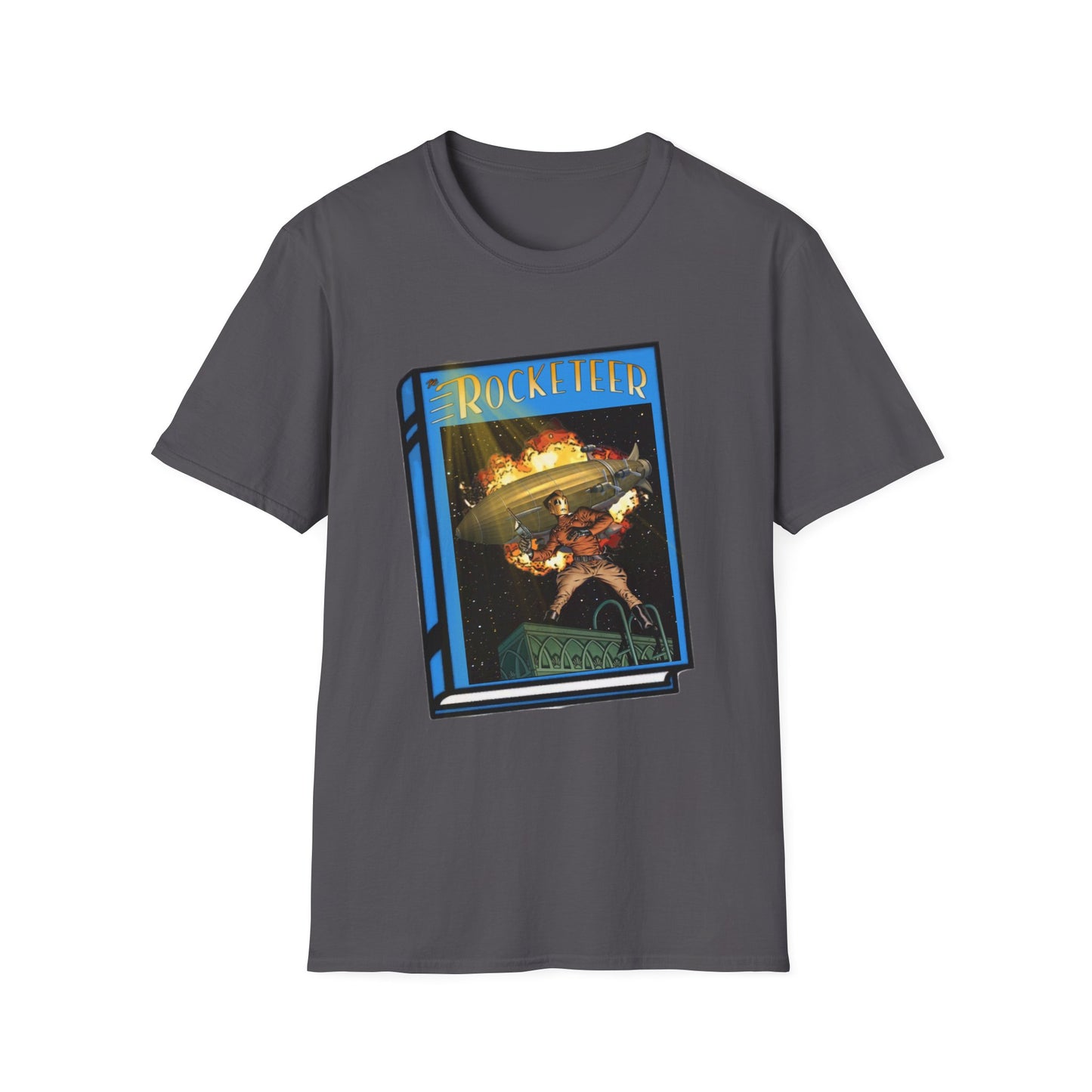 Pulp Rocket Man Tribute Tee | Vintage Book Cover Blast-Off T-Shirt