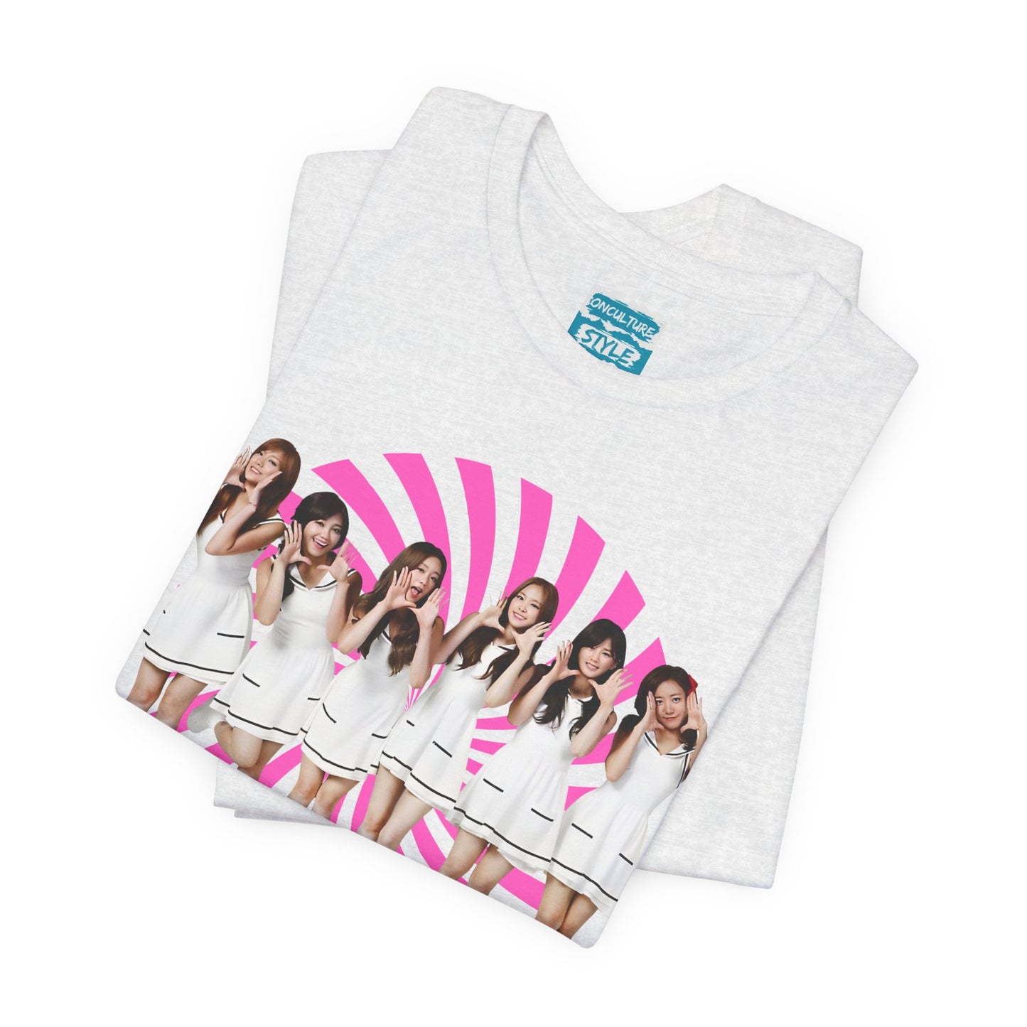 Retro 60s KPop Fan Tee – Vintage A PINK Bubble Letter Tribute T-Shirt