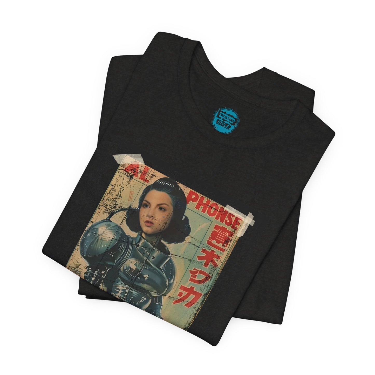 Asian Cyberpunk Poster Tee | Japanese Streetwear Anime Sci-Fi T-Shirt