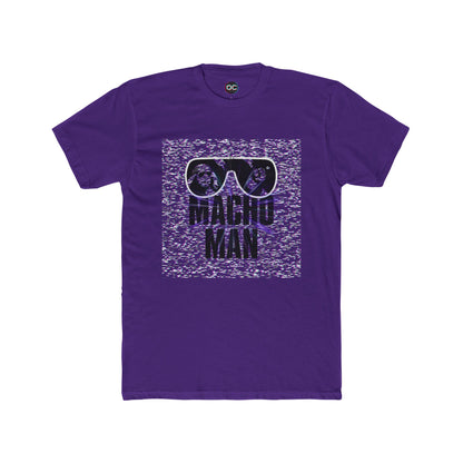 Macho Man Randy Savage Tribute Tee – Retro Glasses Design with TV Fuzz Background
