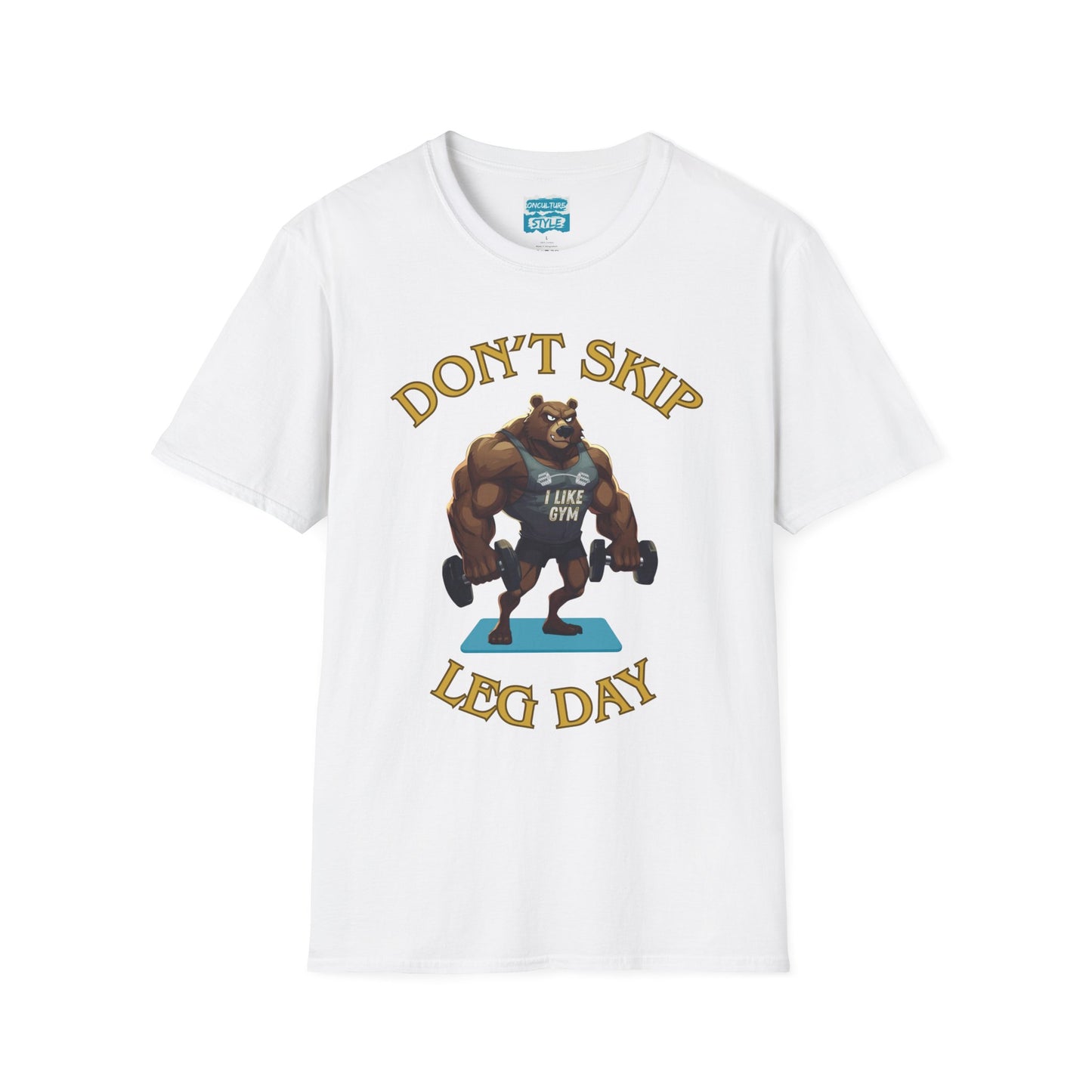 Don’t Skip Leg Day Tee | Funny Gym Bear Workout T-Shirt