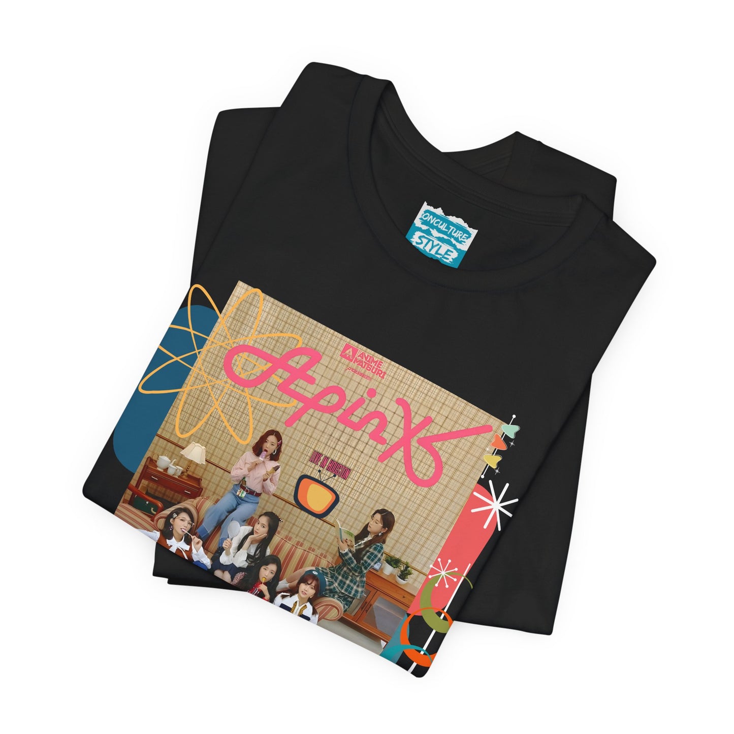 A Pink Retro Poster Photo Tee - KPop Girl Group Vintage Concert Poster T-Shirt