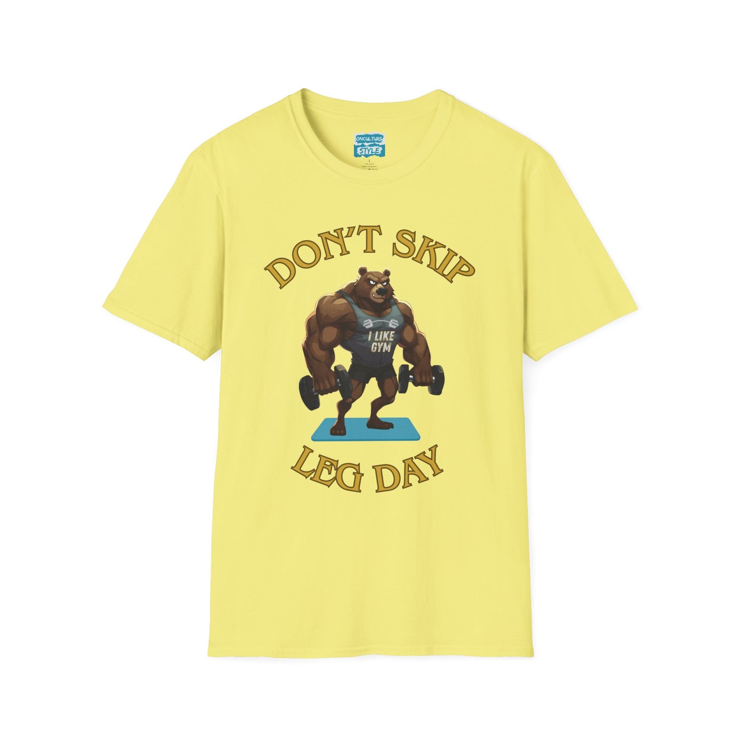 Don’t Skip Leg Day Tee | Funny Gym Bear Workout T-Shirt