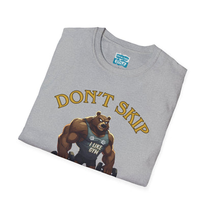 Don’t Skip Leg Day Tee | Funny Gym Bear Workout T-Shirt