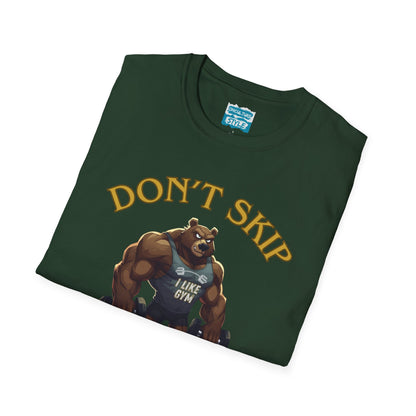 Don’t Skip Leg Day Tee | Funny Gym Bear Workout T-Shirt