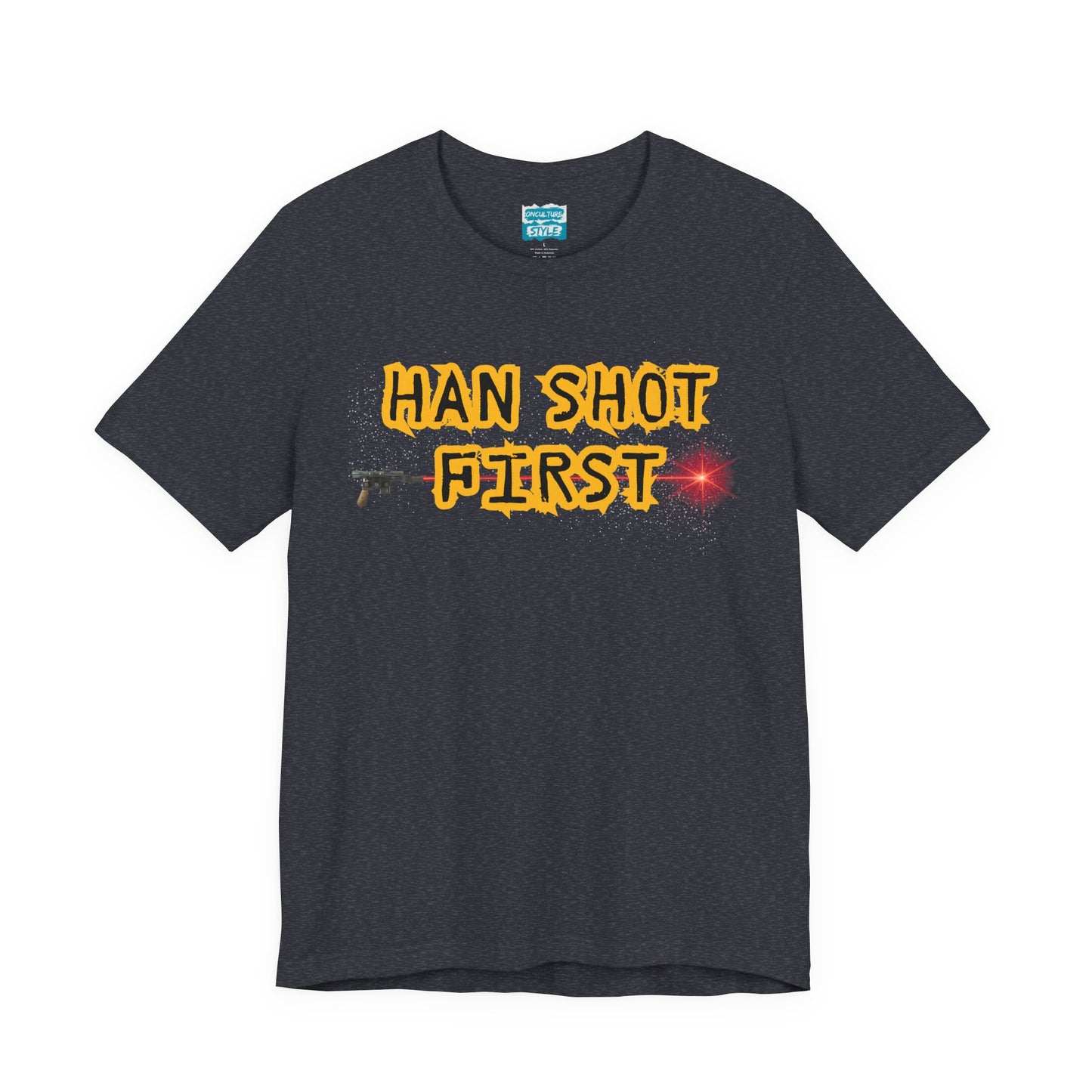 Han Shot First Tee – Definitive Star Wars Fandom Statement
