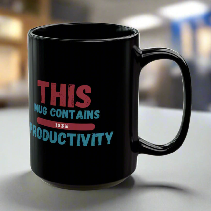 103% Productivity And Climbing Mug - In Black