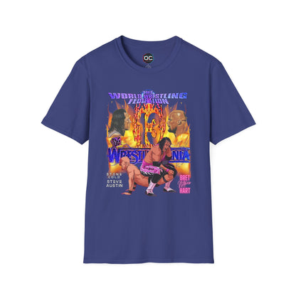 Bret Hart vs Stone Cold Steve Austin 'Mania 13 Animated Battle Tee | Vintage Classic 90s Wrestling