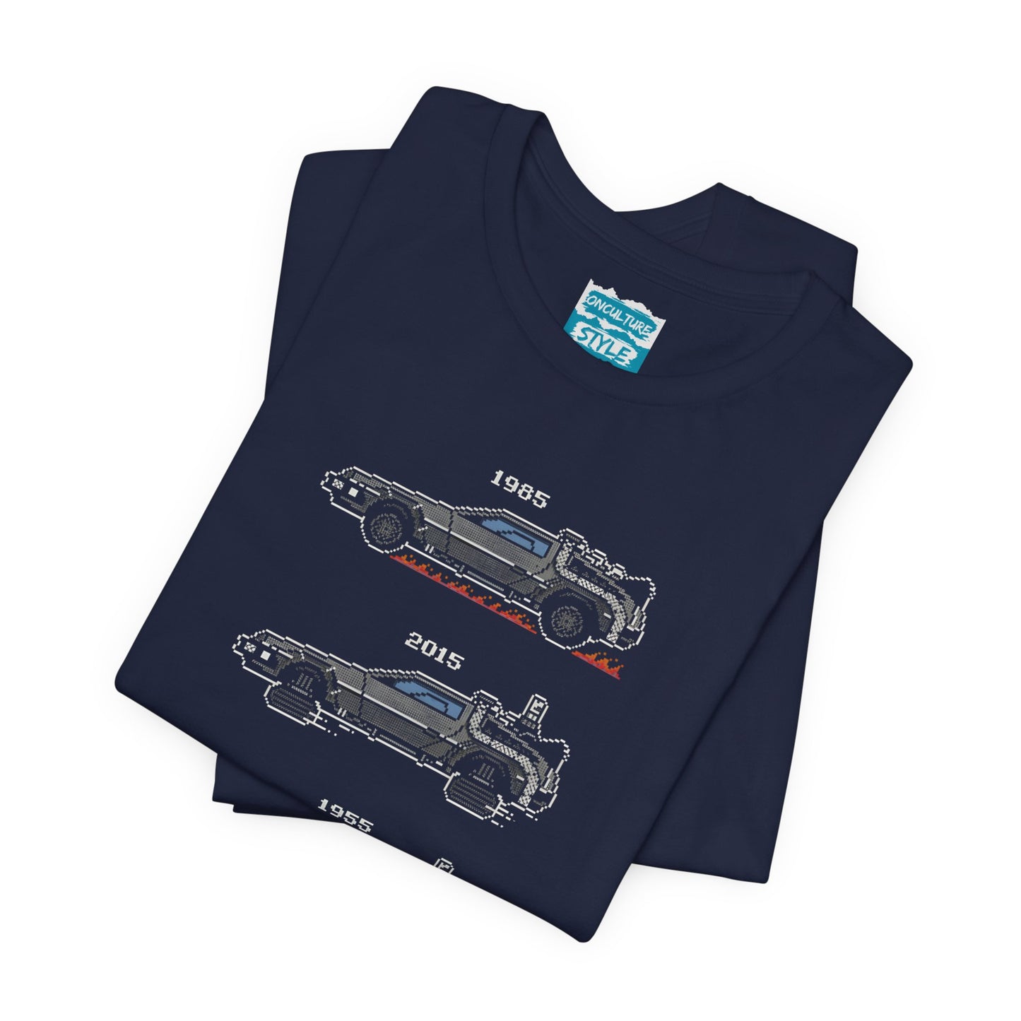 4 Tier Pixelated Time Machine Tee - 80s Retro Nostalgia T-Shirt