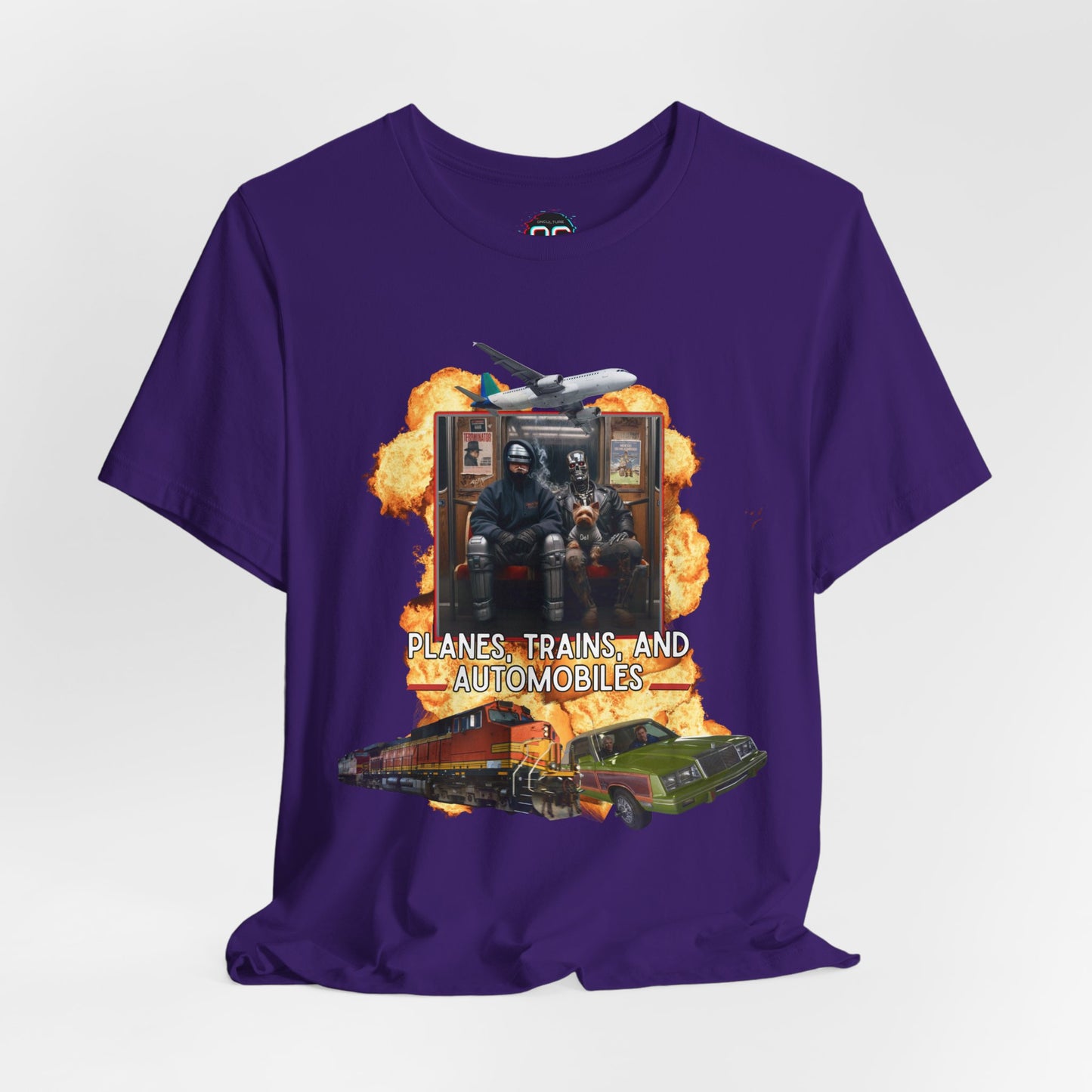 Planes, Trains, and Cyborgs Tee | Funny 80s Movie Mashup T-Shirt