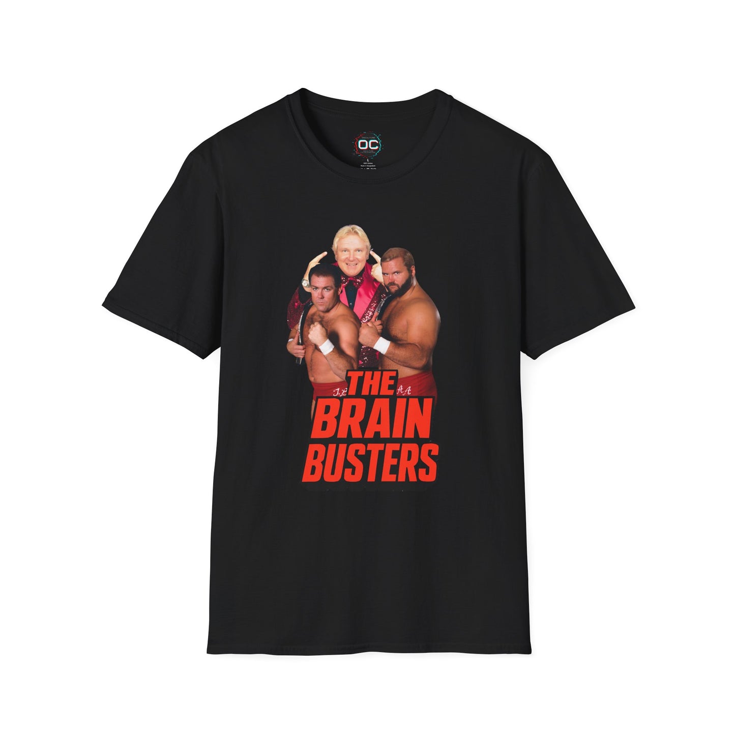 Old School Brain Busters Tee - Arn, Tully, & Bobby Wrestling Shirt by OnCulture
