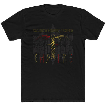 Queensrÿche Empire T-Shirt - 80s Power Metal Band Logo with DNA & Bat Wings - Band Merch for Fans