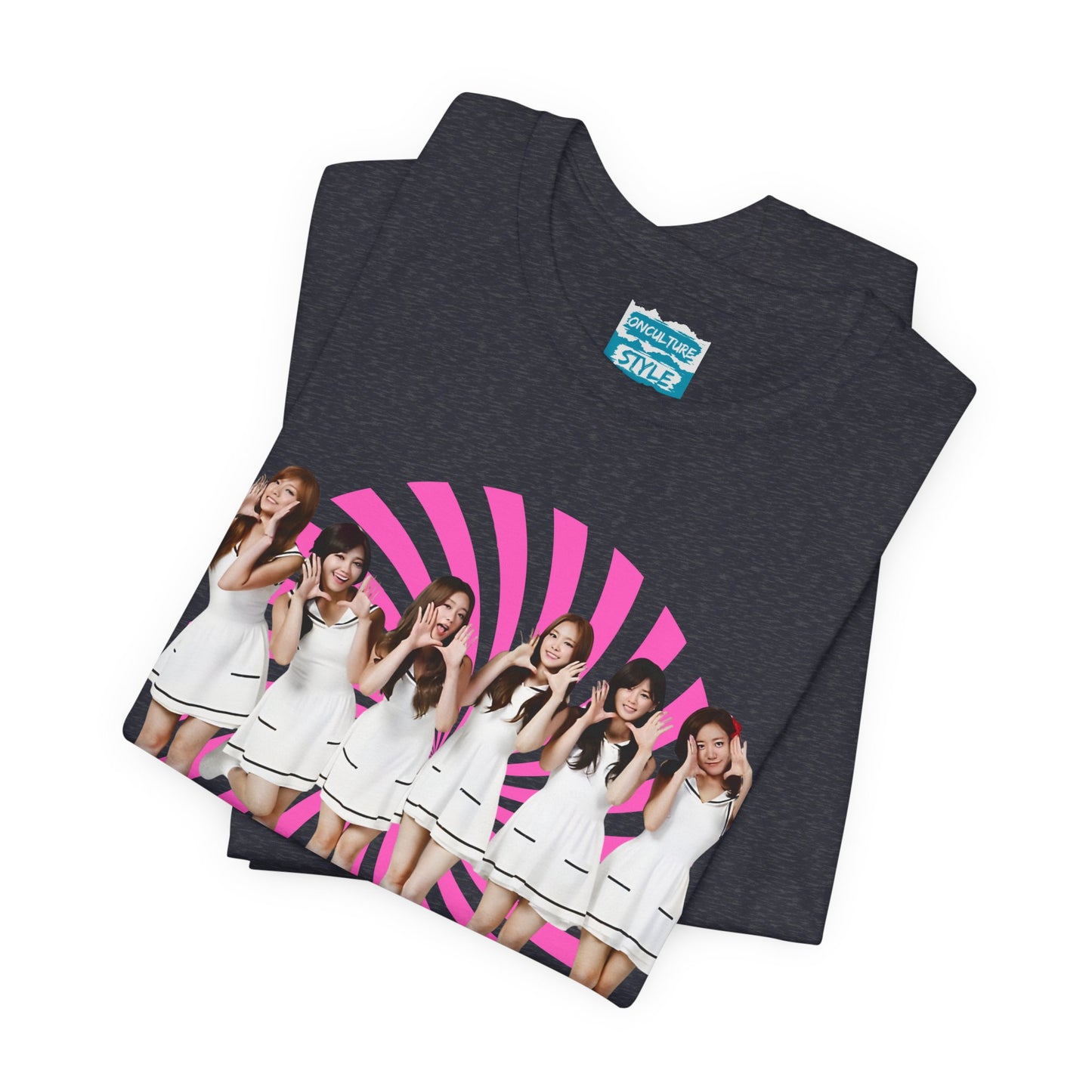 Retro 60s KPop Fan Tee – Vintage A PINK Bubble Letter Tribute T-Shirt