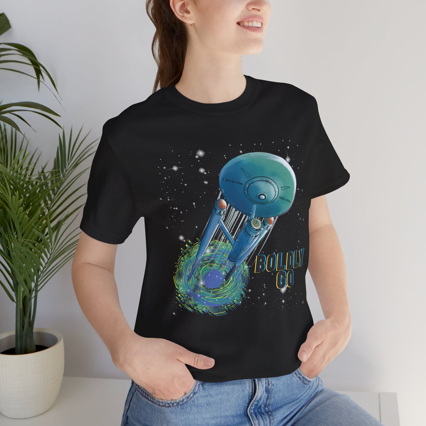 An Enterprise Spacecraft Portal Tee | Boldly Go Sci‑Fi Graphic T-Shirt