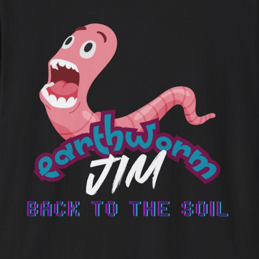 Earthworm Jim Inspired T-Shirt - "Back to the Soil" Funny Video Game Design for Gamers & Fans