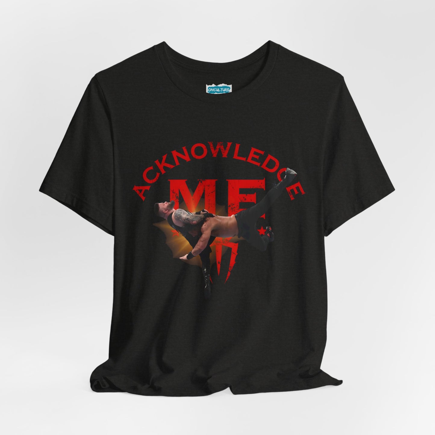 Acknowledge Me Pro Wrestling Fan Tee - Tribal Spear T-Shirt