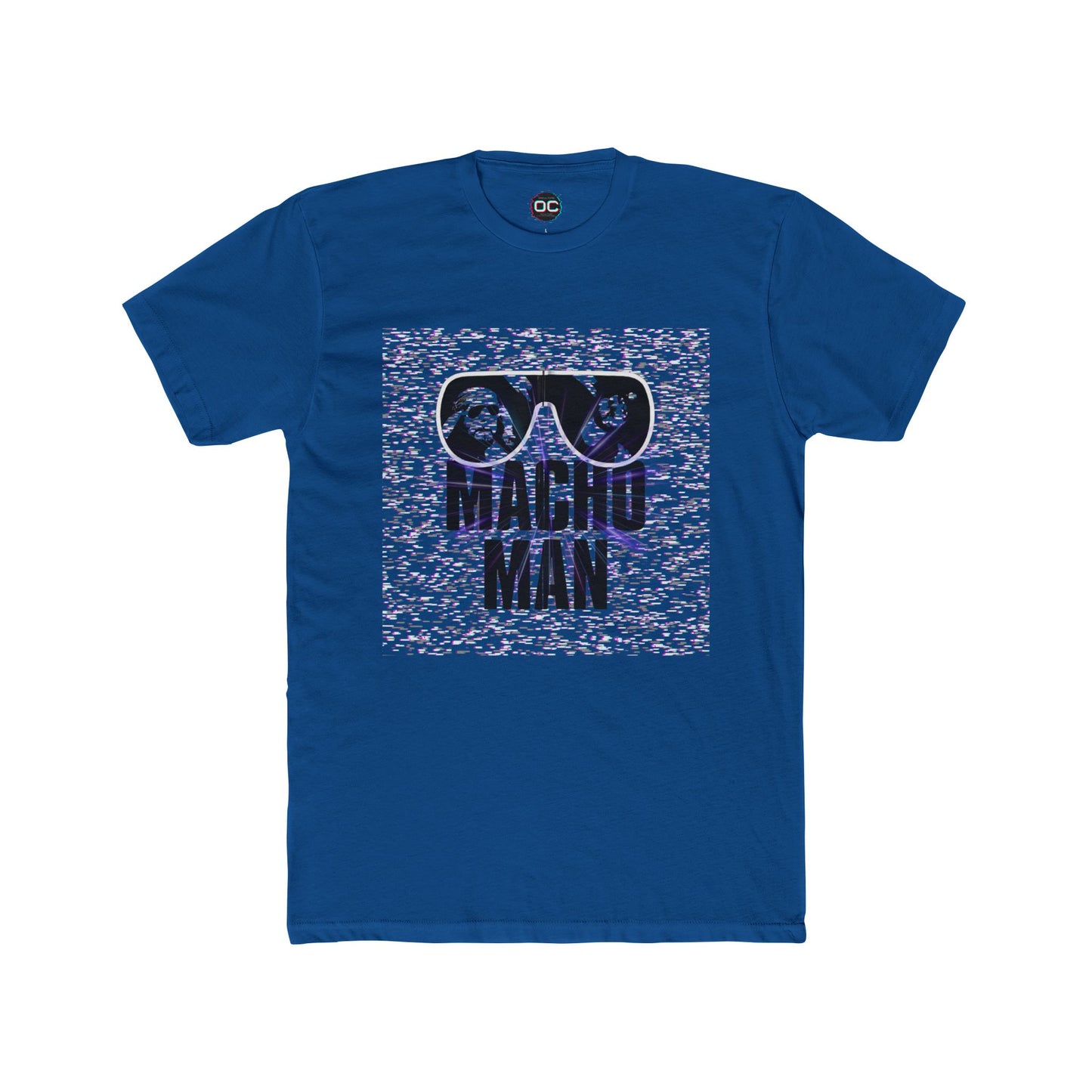 Macho Man Randy Savage Tribute Tee – Retro Glasses Design with TV Fuzz Background