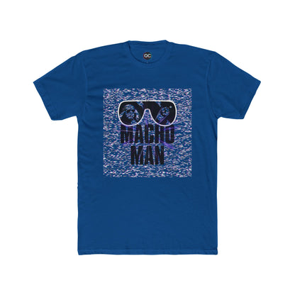 Macho Man Randy Savage Tribute Tee – Retro Glasses Design with TV Fuzz Background