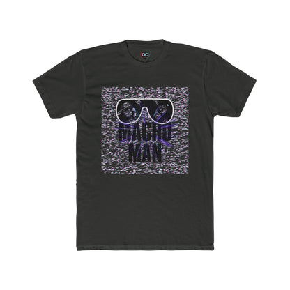 Macho Man Randy Savage Tribute Tee – Retro Glasses Design with TV Fuzz Background