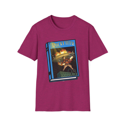 Pulp Rocket Man Tribute Tee | Vintage Book Cover Blast-Off T-Shirt