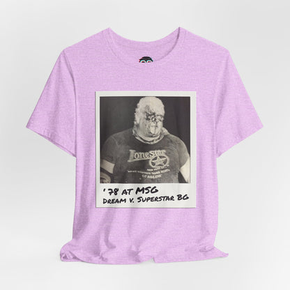 Rhodes vs Graham in 1978 at MSG Tee | Vintage Pro Wrestling Polaroid Tribute T-Shirt