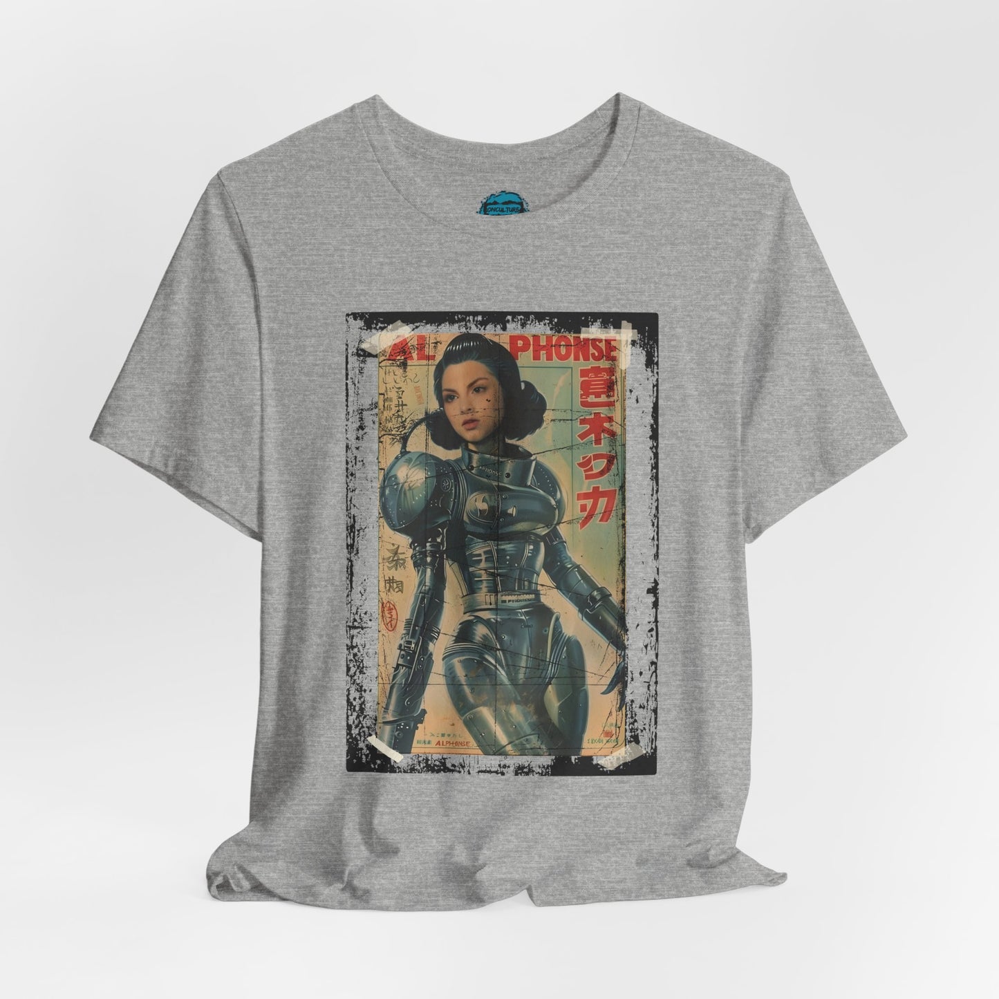 Asian Cyberpunk Poster Tee | Japanese Streetwear Anime Sci-Fi T-Shirt