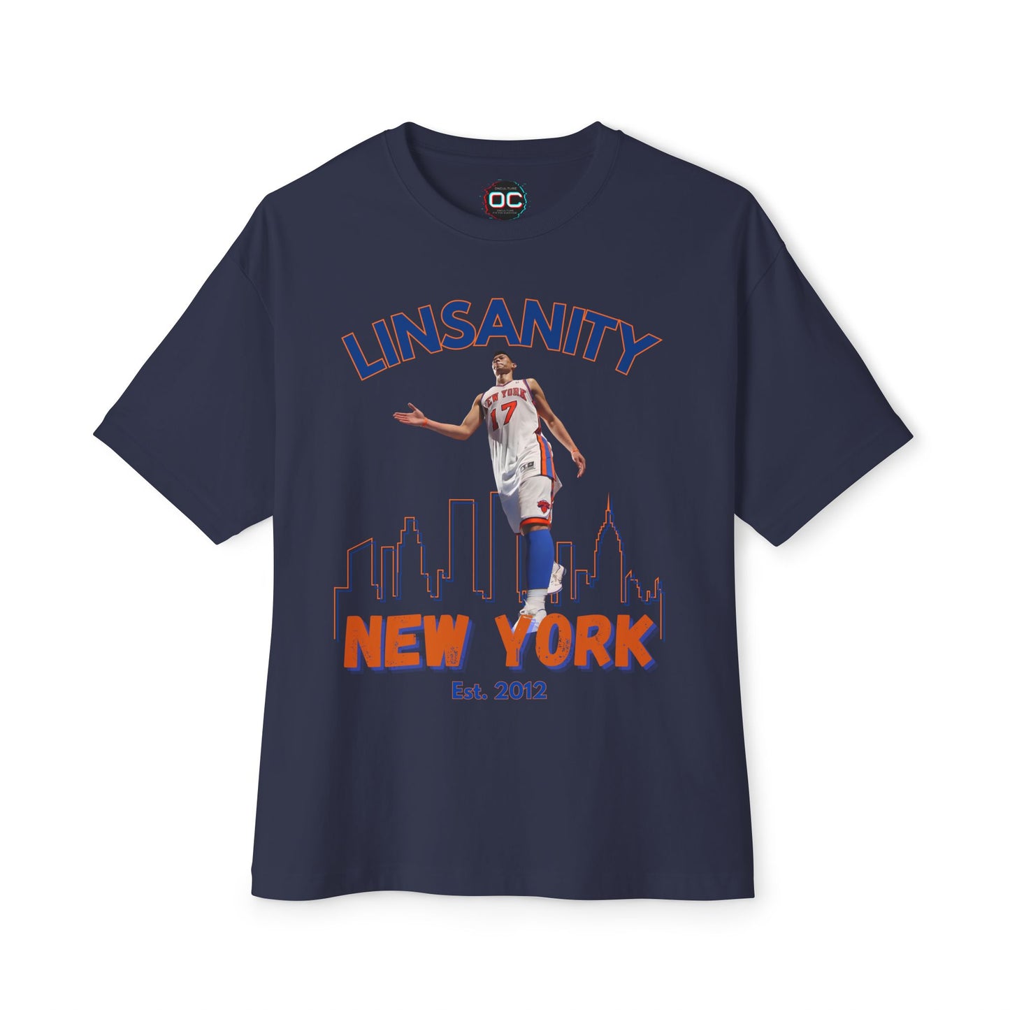 Premium Oversized Boxy Linsanity Tee - New York Knicks Tribute Tee by OnCulture