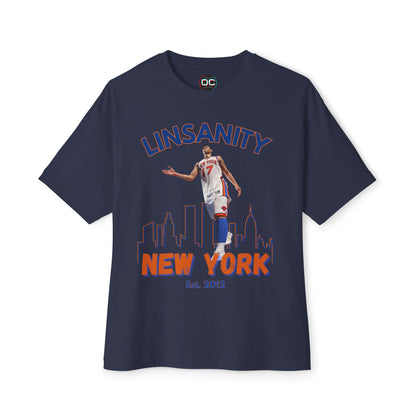 Premium Oversized Boxy Linsanity Tee - New York Knicks Tribute Tee by OnCulture