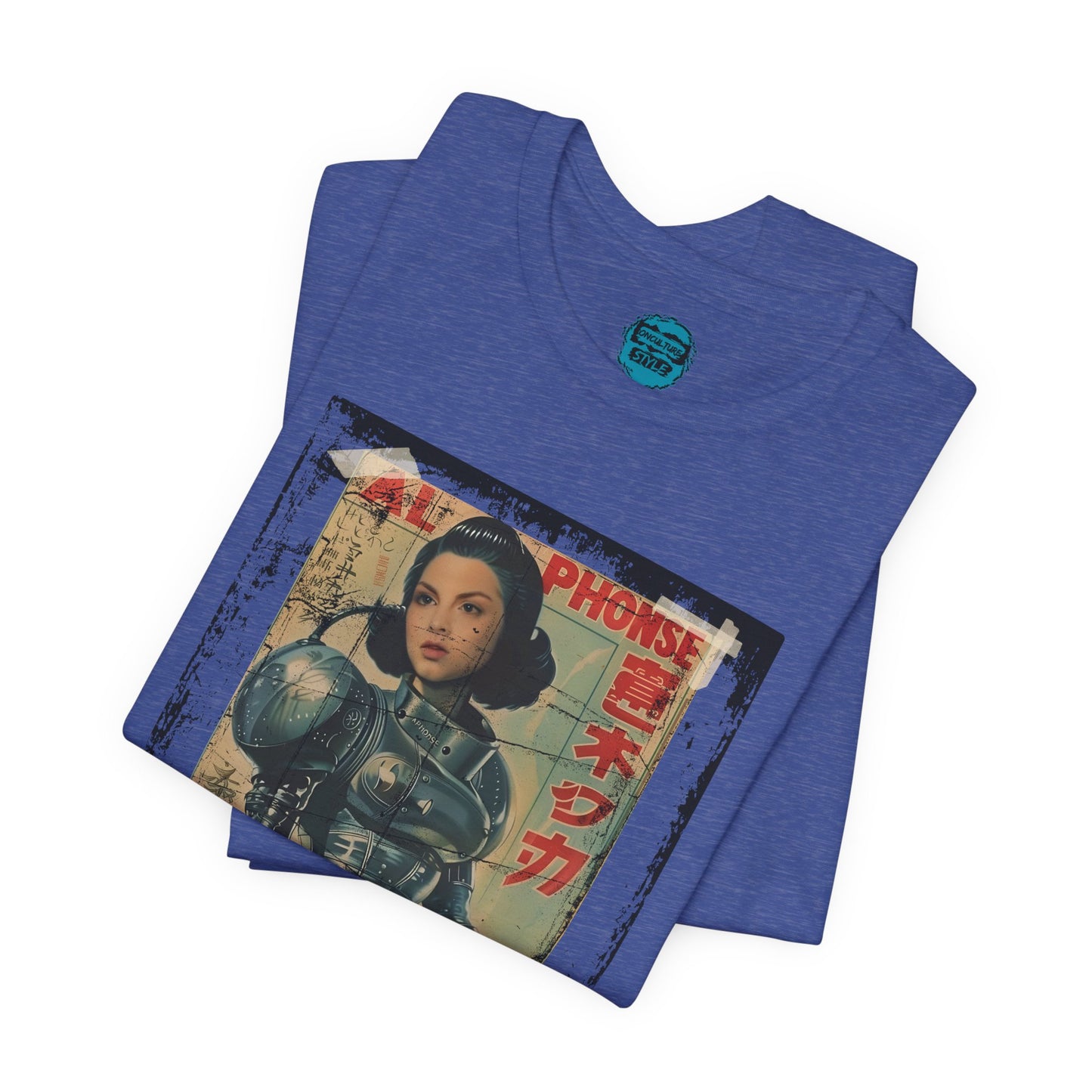 Asian Cyberpunk Poster Tee | Japanese Streetwear Anime Sci-Fi T-Shirt