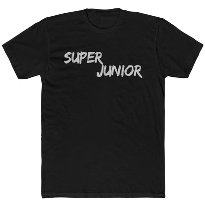 Super Junior Tribute T-Shirt – K-Pop Legends Paint Splatter Logo Tee | Silver Fan Design