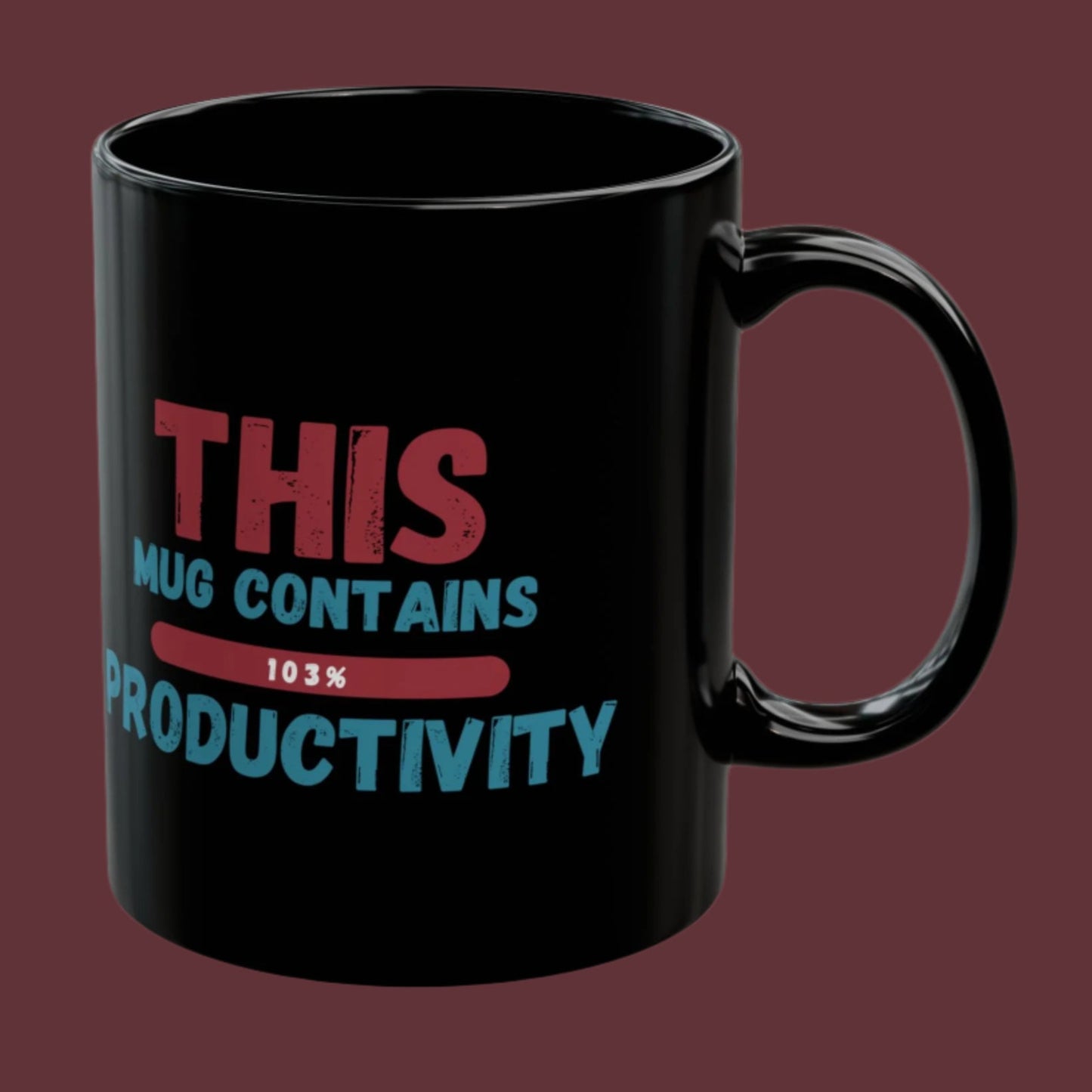 103% Productivity And Climbing Mug - In Black