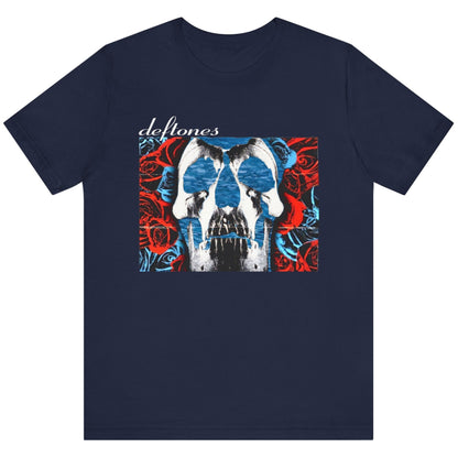 Deftones Self-Titled Tribute T-Shirt – Skull & Roses Floating in Water | Alt-Metal Fan Tee