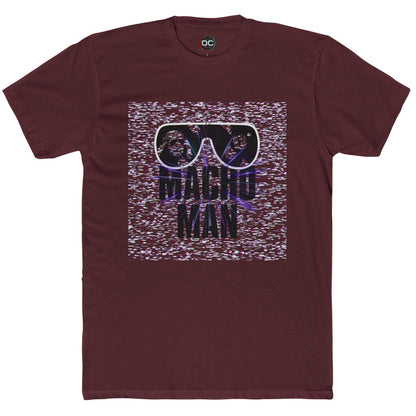 Macho Man Randy Savage Tribute Tee – Retro Glasses Design with TV Fuzz Background