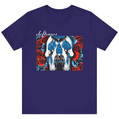 Deftones Self-Titled Tribute T-Shirt – Skull & Roses Floating in Water | Alt-Metal Fan Tee